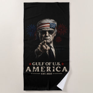 Grappig Trump Golf van Amerika 2025 4 juli Strandlaken