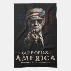 Grappig Trump Golf van Amerika 2025 4 juli Theedoek