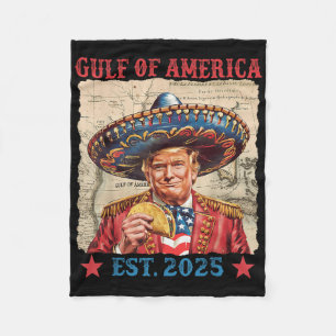 Grappig Trump Golf van Amerika 2025 Trump Taco Mex Fleece Deken