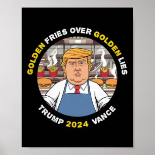 Grappig Trump Gouden Friet Over Gouden Leugens Tru Poster