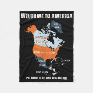 Grappig Trump Groenland Panamakanaal Canada Mexico Fleece Deken
