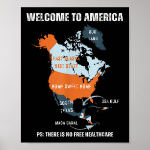 Grappig Trump Groenland Panamakanaal Canada Mexico Poster