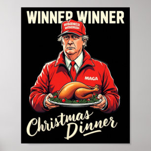 Grappig Trump Humor Winner Kerstdiner M Poster