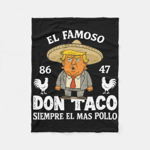 Grappig Trump Kipt Altijd Me Out Me Let's Go Taco Fleece Deken