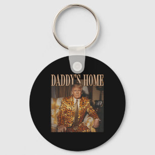 Grappig Trump Leopard Daddys Home, Trump 2024 Sleutelhanger