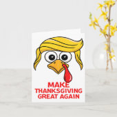Grappig Trump maakt Thanksgiving weer geweldig Tur Kaart (Gele Bloem)