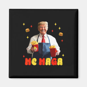 Grappig Trump Mc Mega Fries Fastfood Magneet