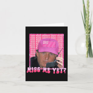 Grappig Trump Pink Miss Me Yet, Trump 2024, Presid Kaart
