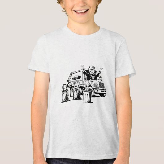 Grappig Trump President afvalbeheer, neem Ameri Tri-Blend Shirt (Voorkant)