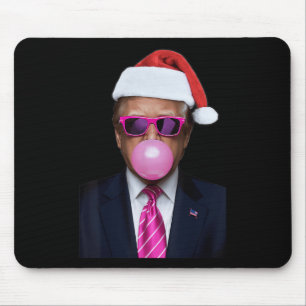 Grappig Trump Roze Bubble Gum Kerstmis Muismat
