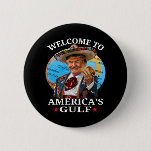 Grappig Trump Shirt Amerika's Golf Est 2025 Trump  Ronde Button 5,7 Cm