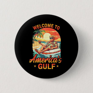 Grappig Trump Shirt Amerika's Golf Est 2025 Trump  Ronde Button 5,7 Cm