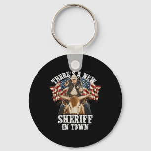Grappig Trump Shirt Cowboy Trump Merchandise US Fl Sleutelhanger