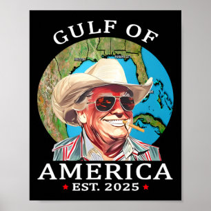 Grappig Trump Shirt Golf van Amerika EST 2025 1 Poster