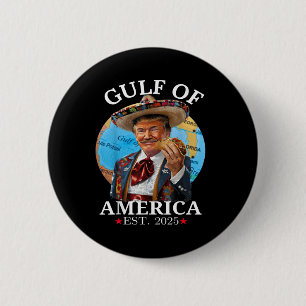 Grappig Trump Shirt Golf van Amerika EST 2025 _1 Ronde Button 5,7 Cm