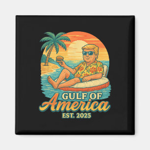 Grappig Trump Shirt Golf van Amerika EST 2025 2 Magneet