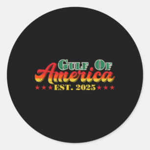 Grappig Trump Shirt Golf van Amerika Est. 2025 (2) Ronde Sticker