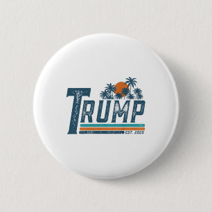 Grappig Trump Shirt Golf van Amerika EST 2025 (2 s Ronde Button 5,7 Cm