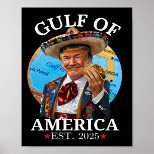 Grappig Trump Shirt Golf van Amerika EST 2025 3 Poster