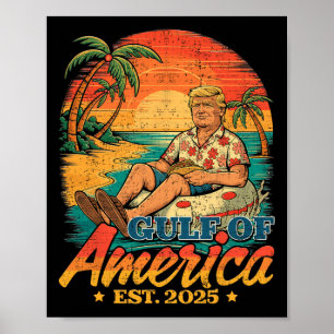Grappig Trump Shirt Golf van Amerika EST 2025 Poster
