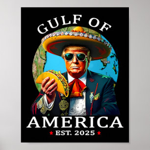Grappig Trump Shirt Golf van Amerika EST 2025 Poster