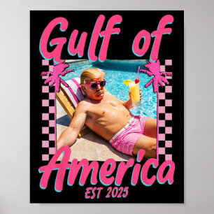Grappig Trump Shirt Golf van Amerika EST 2025 Poster