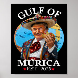 Grappig Trump Shirt Golf van Murica Est 2025 Trump Poster