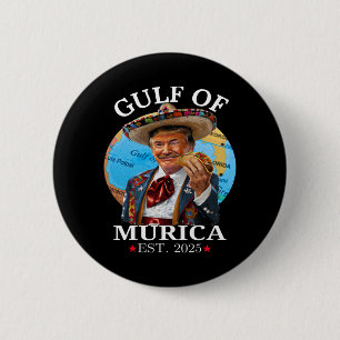 Grappig Trump Shirt Golf van Murica Est 2025 Trump Ronde Button 5,7 Cm