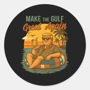 Grappig Trump Shirt Maak De Golf Geweldig Trump Me Ronde Sticker