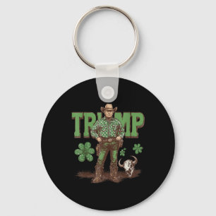 Grappig Trump St Pattys Western Cowboy Trump Sleutelhanger