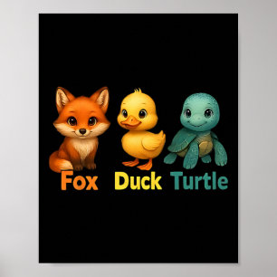 Grappig Trump Subtle Fox Duck Turtle Leuk Dier 2 Poster