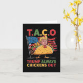 Grappig Trump Taco Trump Kaart (Gele Bloem)