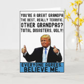 Grappig Trump Vaderdag cadeau voor opa Kaart (Gele Bloem)