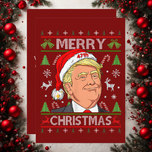 Grappig Trump Vrolijk Kerst Lelijk Kersttrui Cadea Feestdagenkaart