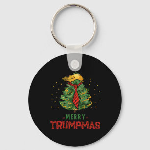 Grappig Trump Vrolijk Trumpmas Kerstboom Kerstboom Sleutelhanger