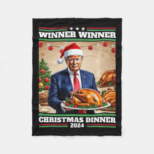 Grappig Trump Winner Kerstdiner Fleece Deken