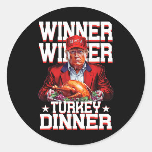 Grappig Trump Winner Turkije Diner Thanksgiving Da Ronde Sticker