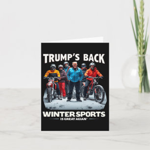 Grappig Trump Winter Sports Snowboarden Team Skier Kaart