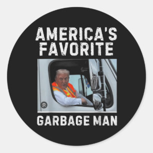 Grappig Trump Xmas Gift T-shirt - Amerika Favoriet Ronde Sticker