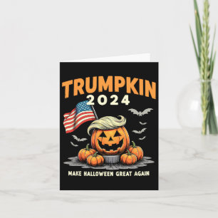 Grappig Trumpkin 2024 Trump maakt Halloween Great Kaart