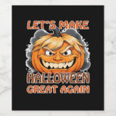 Grappig Trumpkin - Laten we Halloween weer geweldi Wijn Etiket (Enkel label)