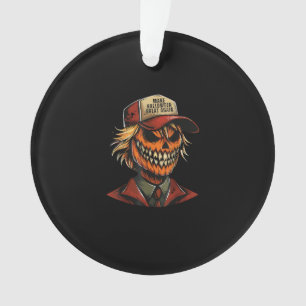 Grappig Trumpkin Pumpkin Skeleton Maak Halloween G Ornament