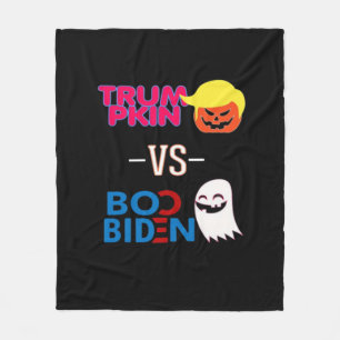 Grappig Trumpkin vs Boo Biden Halloween Design Cla Fleece Deken