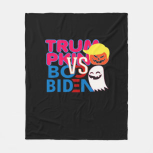 Grappig Trumpkin vs Boo Biden Halloween Design Cla Fleece Deken