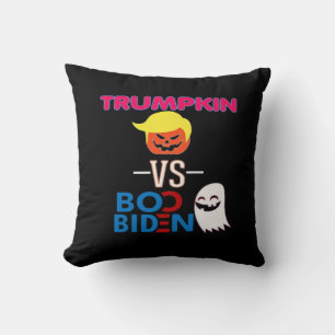 Grappig Trumpkin vs Boo Biden Halloween Design Cla Kussen