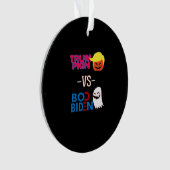 Grappig Trumpkin vs Boo Biden Halloween Design Cla Ornament (voorkant)