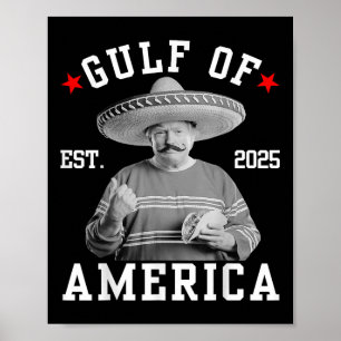 Grappig Trumpshirt Golf van Amerika Grappig Mexica Poster