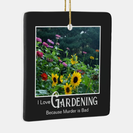 Grappig tuinieren gezegde bloementuin zinnia madel keramisch ornament (Rechts)