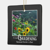 Grappig tuinieren gezegde bloementuin zinnia madel keramisch ornament (Links)