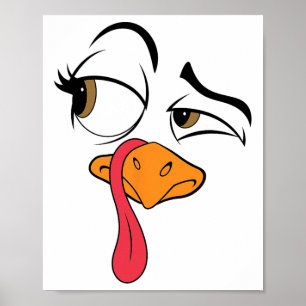 Grappig Turkije Cool Turkije Thanksgiving Kostuum Poster